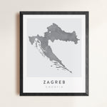 Load image into Gallery viewer, Zagreb, Croatia Map | Backstory Map Co.
