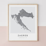 Load image into Gallery viewer, Zagreb, Croatia Map | Backstory Map Co.
